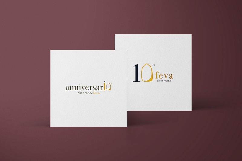 Logo per i dieci anni del ristorante Feva