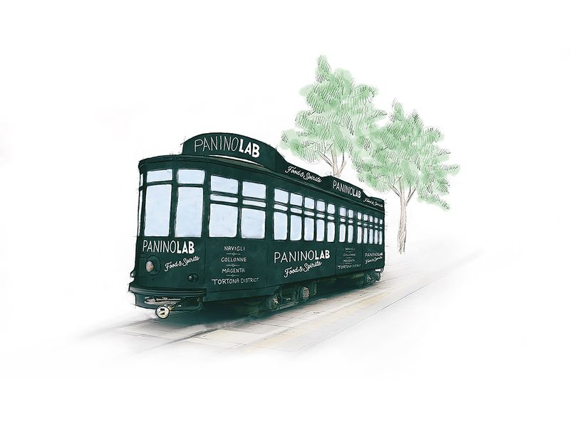 Tram brandizzato PaninoLAB a Milano